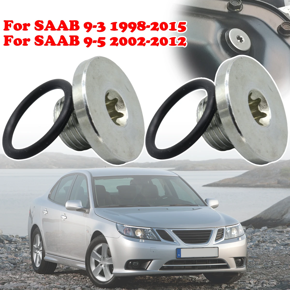 

2pcs M14X1.5 Engine Oil Drain Sump Plug Bolt Metal Screw Replacement Parts Car Accessories For SAAB 9-3 1998-2015 9-5 2002-2012