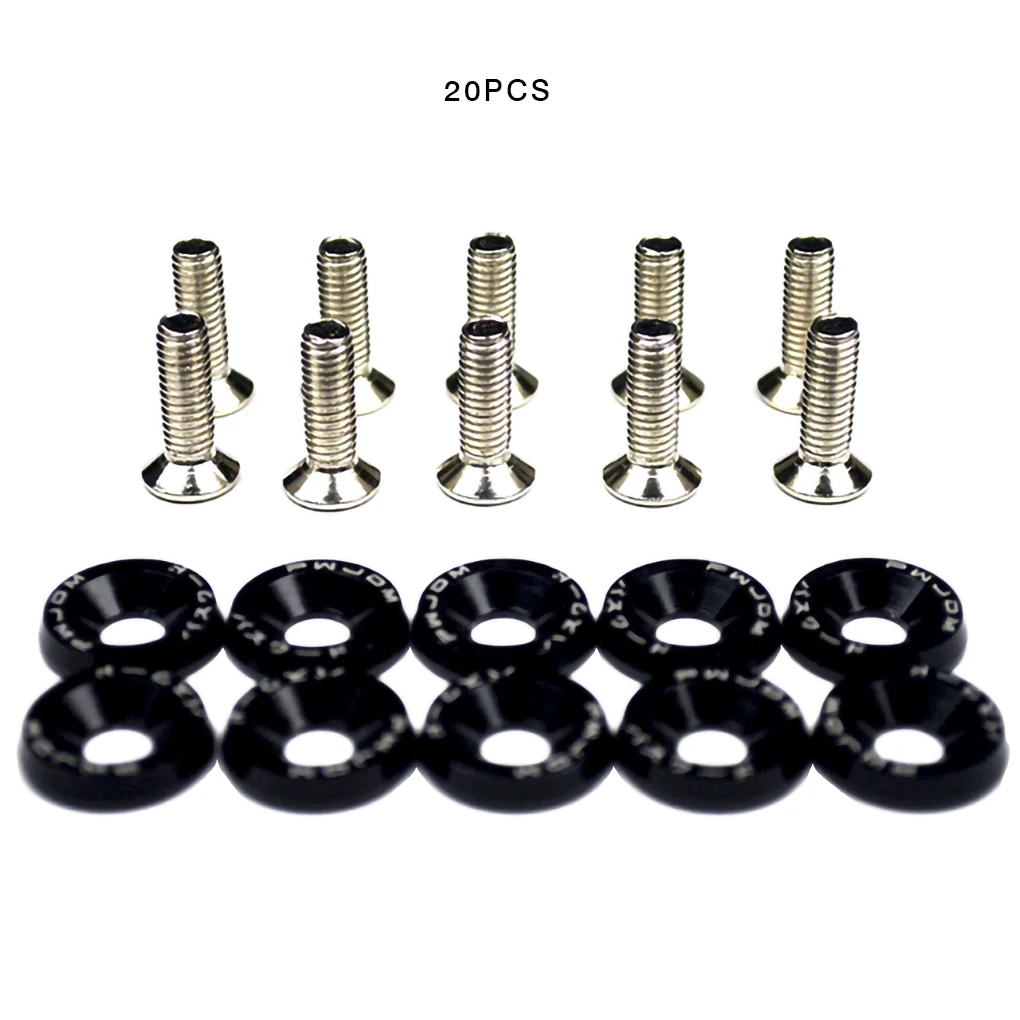 

Car Fender Washer Bolt Screw Colorful Concave Washer Screw Mini Engine Dress Up Kit Aluminum Bumper Washer Car Accessories