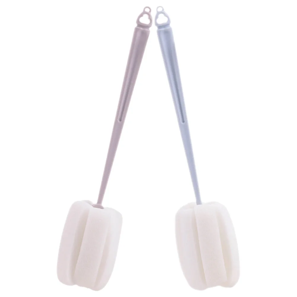 

2Pcs Wash Cup Brush Water Bottle Cleaner Kitchen Cleaning Tools Sponge Long Handle Tender PP Reusable Household Degree
