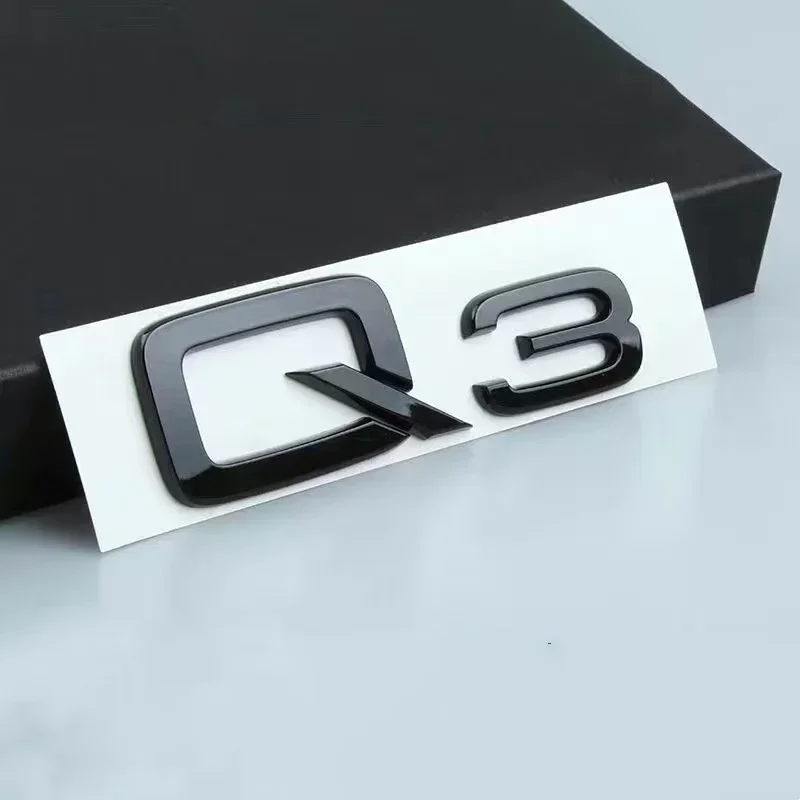 Quattro 3D ABS badge attachment suitable for refitting the front and rear four-ring logo 2013-2022 Sline side logo of Audi Q3.