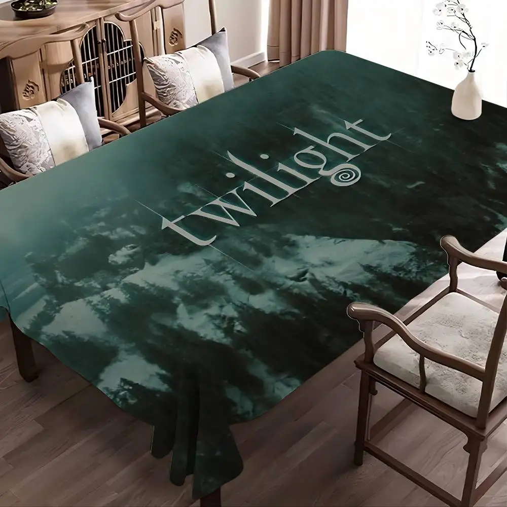 Classic Movie Twilight Tablecloth Waterproof Stain Resistant Party Decoration Restaurant Cafe Dining Table Tablecloths 90X140cm