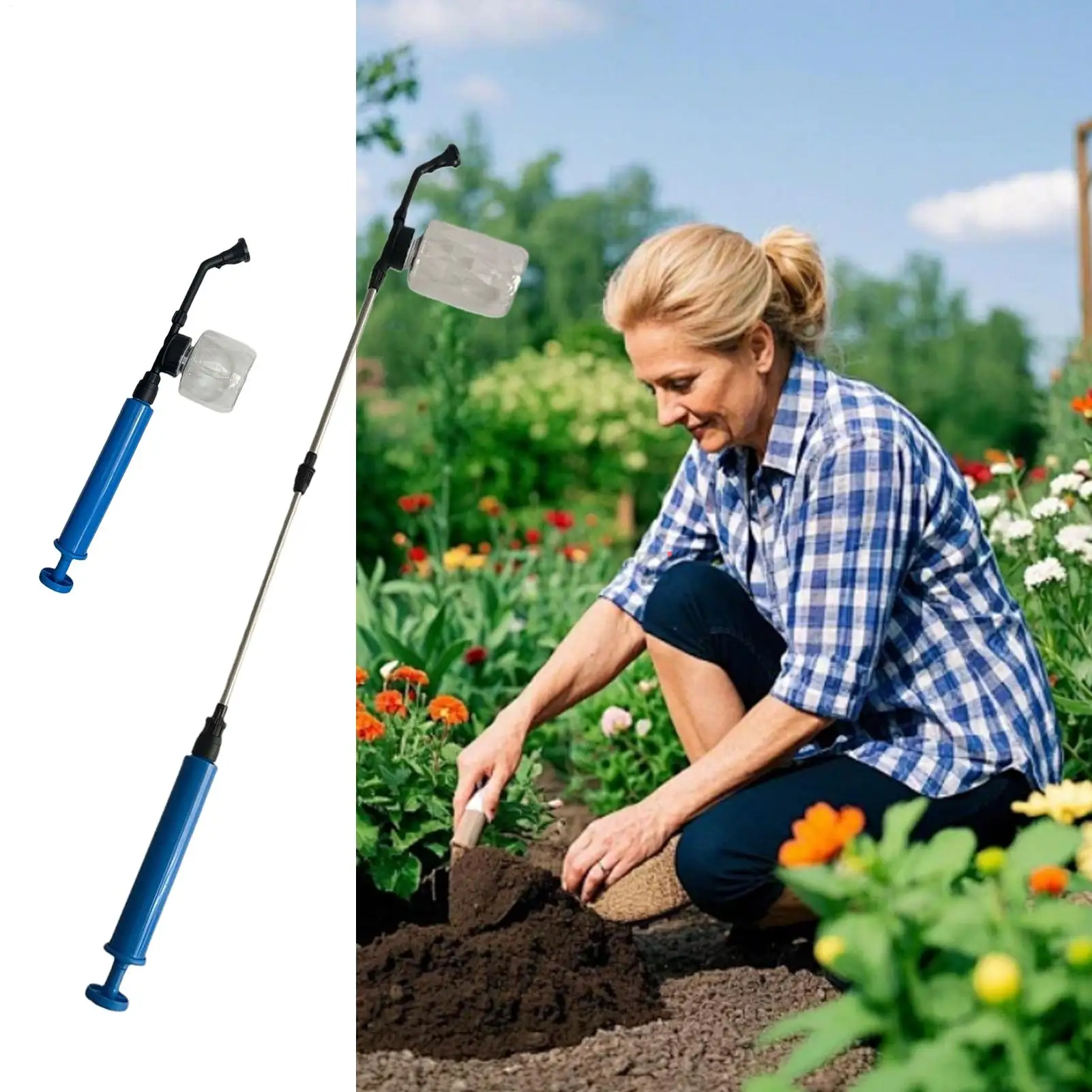 Garden Powder Applicator Dispenser Pollen Sprayer Fast Adjustable Gardening Sprayer Even Pollination Tool For Peppers Vegetables