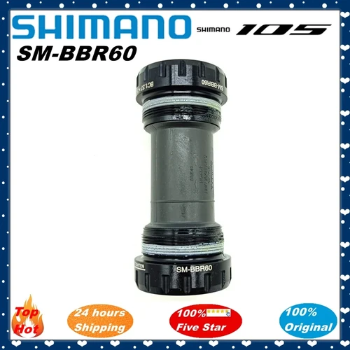 Imagen 2 del producto Shimano-pulsera inferior ULTEGRA 105 para bicicletas de carretera, TIAGRA SORA SM-BBR60 RS500 Hollowtech II, 68mm, BBR60