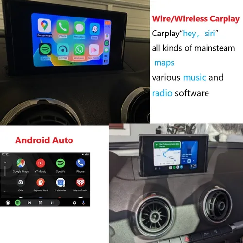Imagen 2 del producto Módulo CarPlay inalámbrico iManAuto Android Auto para Audi A3 S3 8V B9 MIB 2013-2018 cámara de marcha atrás funciones de reproducción de coche