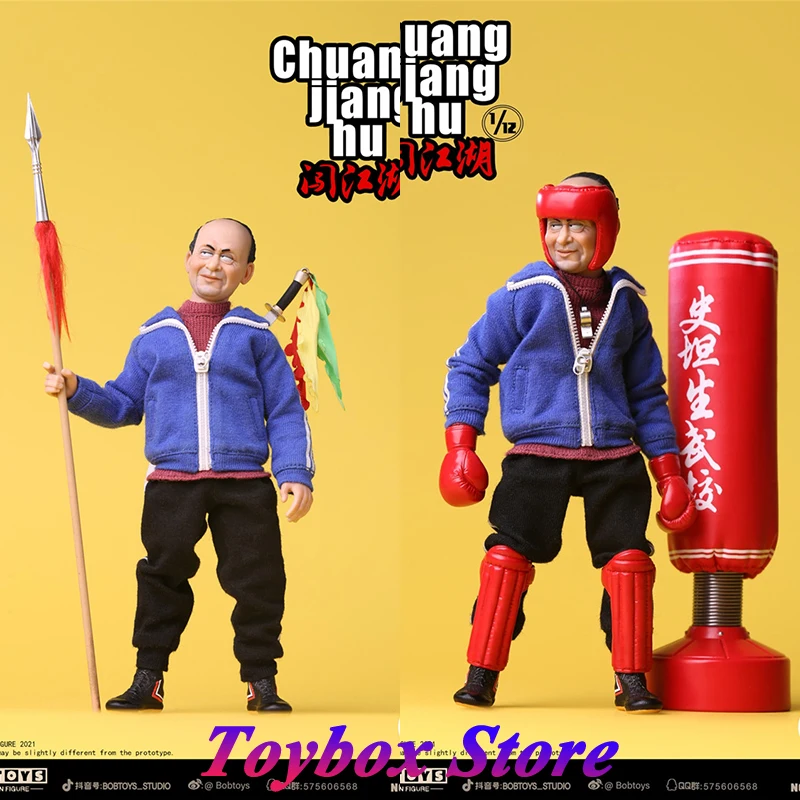 

Chuangjiang Hu Series BOBTOYS CJH-012 1/12 Collectible Stanson Man Action Figure Mid-life Simulation Bald 6" Full Set Model Toys