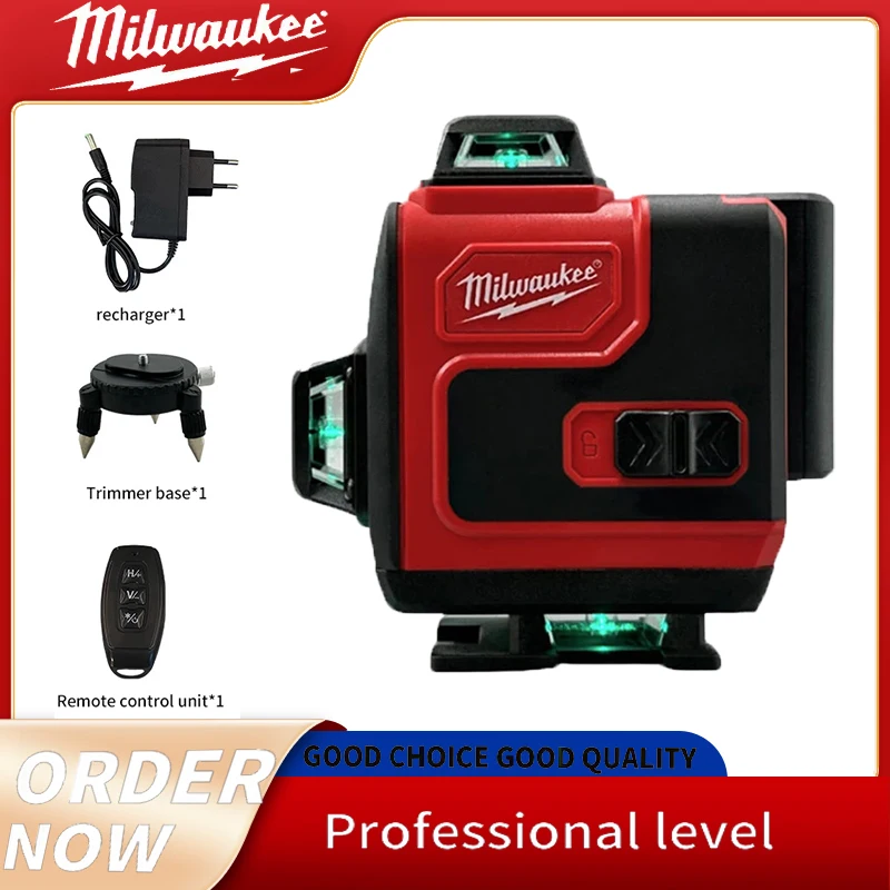 

Milwaukee Laser Level Green 16 Lines 4D Self Leveling 360 Horizontal And Vertical Super Powerful Laser level Beam