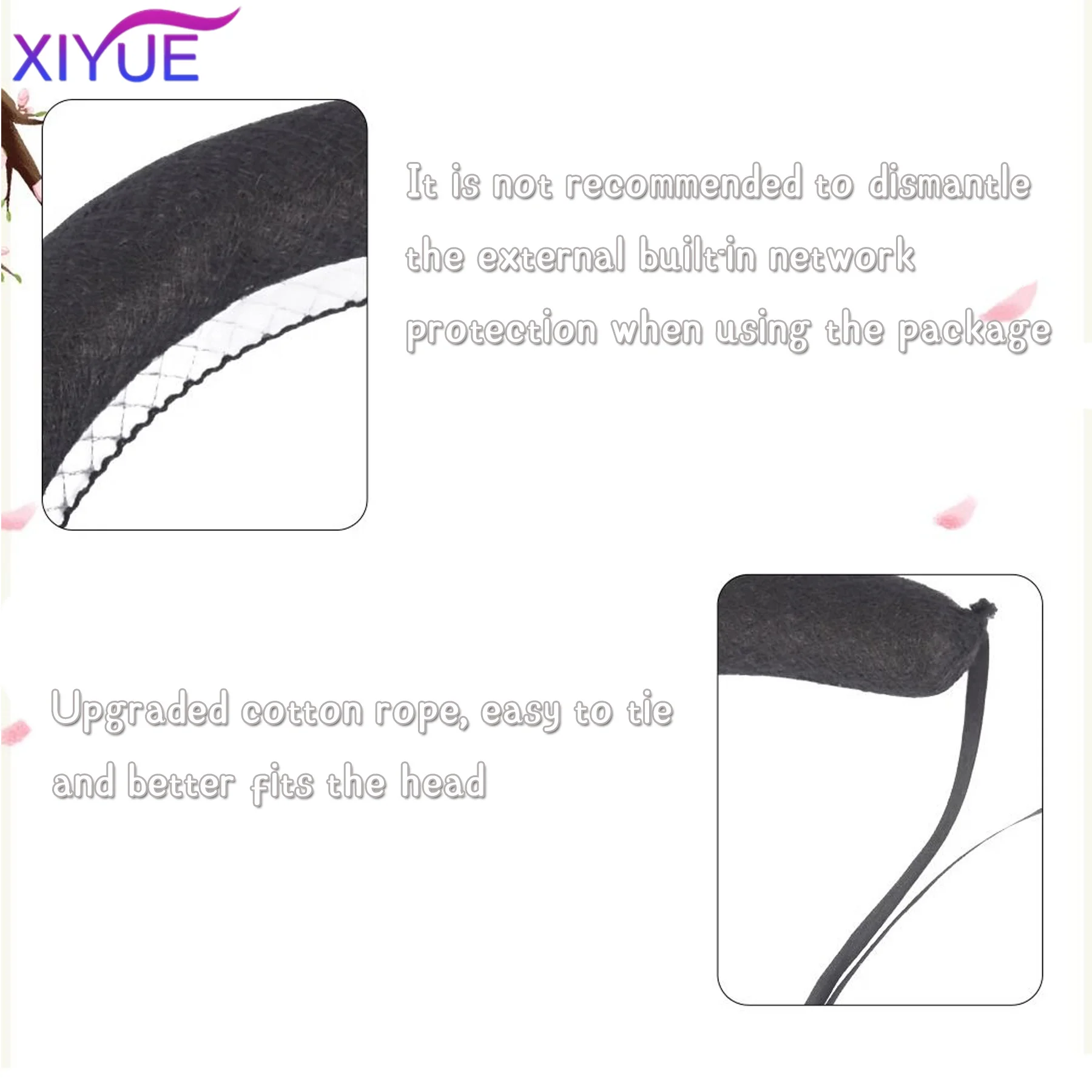 XIYUE Synthetic Ancient Costume Hanfu Wig Soft Pad Hair Bag Strap Type Bendable Round Ox Horn Stick Ancient Style Pad Hair