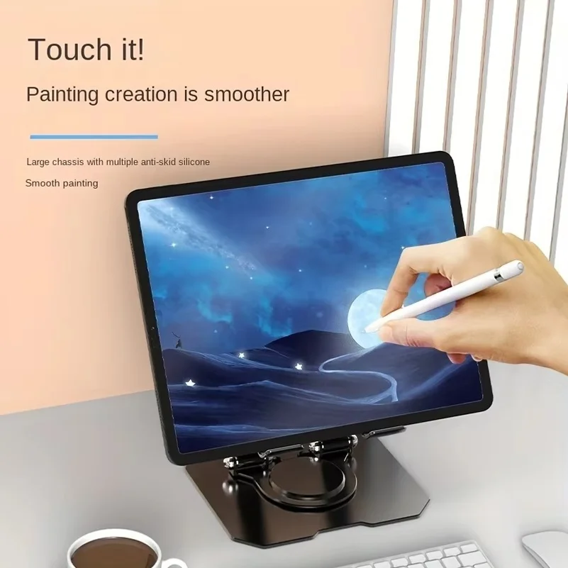 360° Rotatable Tablet Stand Adjustable Foldable Desktop Stand Holder Compatible For 4.7-12 Inch Ipad Pro/Air/Min Laptop Tablet - view 3
