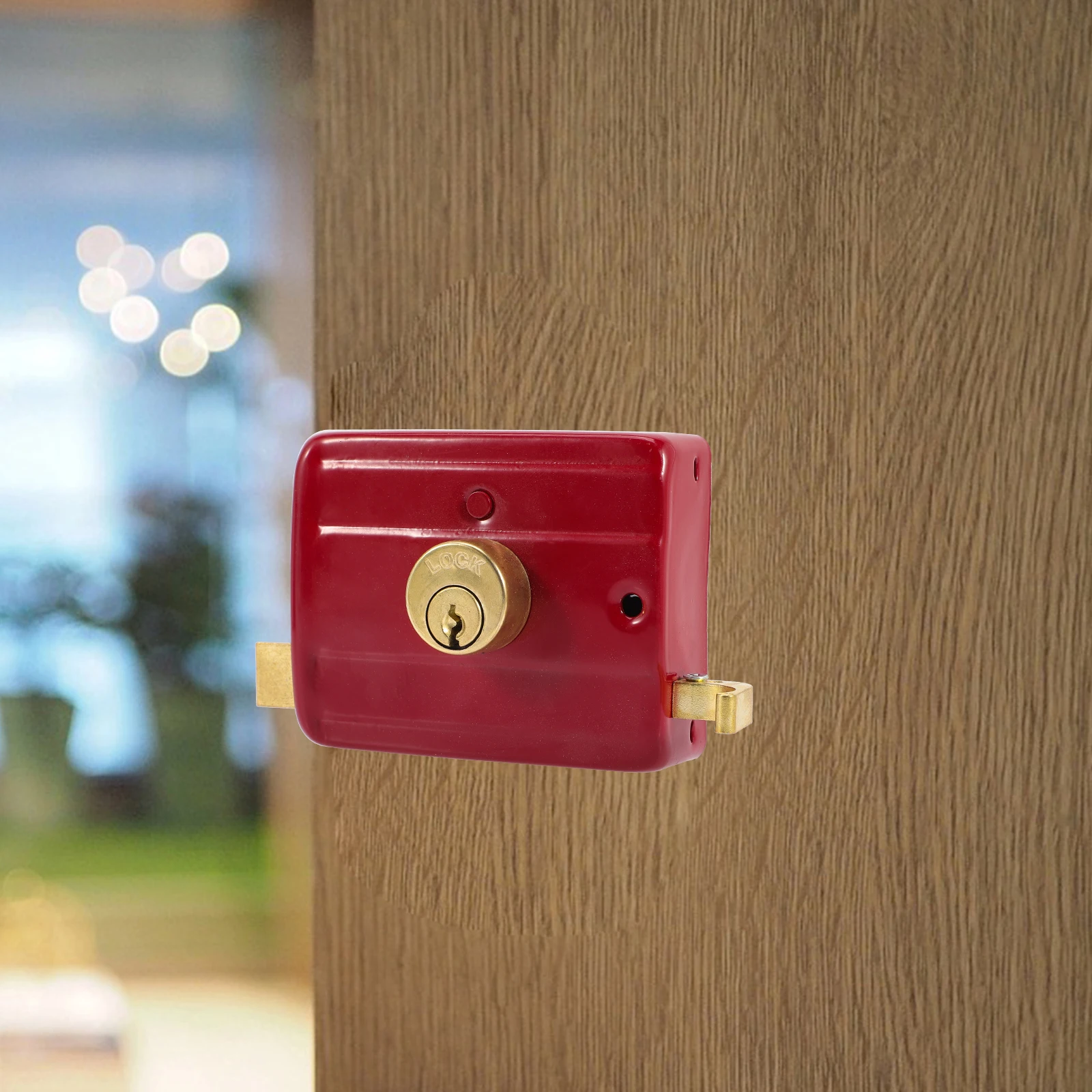 

Universal Classic Durable Door Lock Latch Electroplated Alloy Dead Bolt Exterior Residential Gate Security Hardware