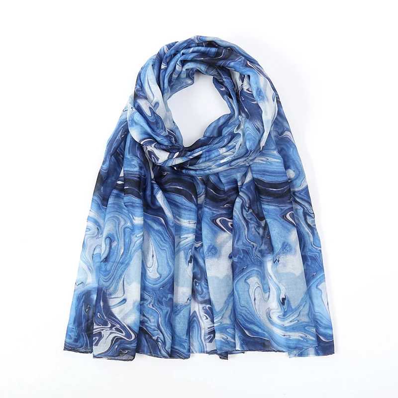 New Prints Hijab Cotton Scarf Breathable Soft Long Fashion Forward Scarves Headscarf Muslim Hijabs Shawl Ramadan