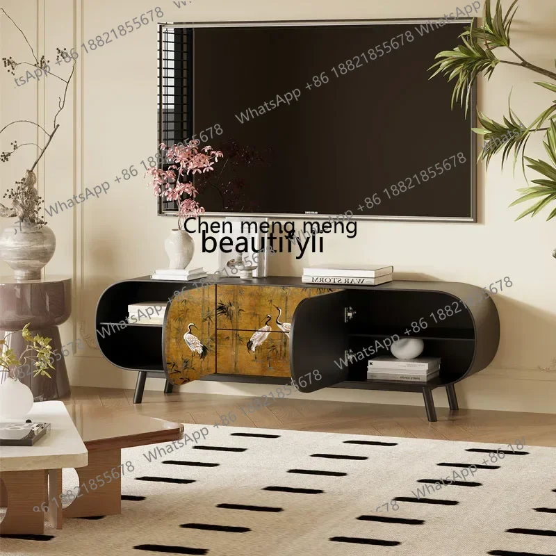 X 0R 중세풍 원목 TV 캐비닛 프랑스식 현관 장식장 침실 수납장 R