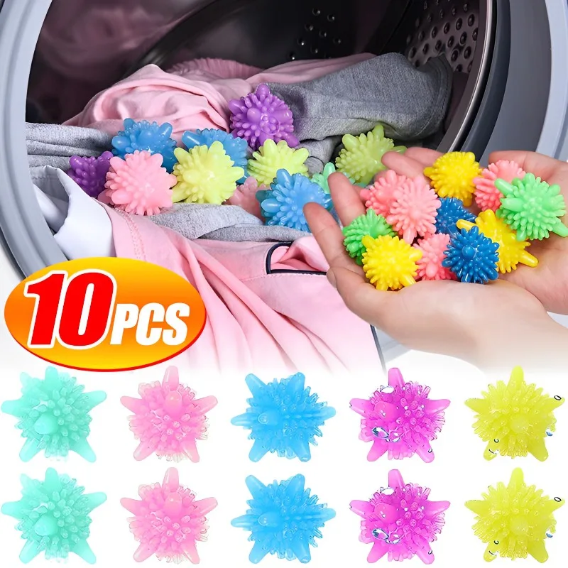 10/5/1PCS Reusable Laundry Ball for Washing Machine Lint Remover for Clothing PVC Solid Washing Anti-knot Clothes Dryer Balls