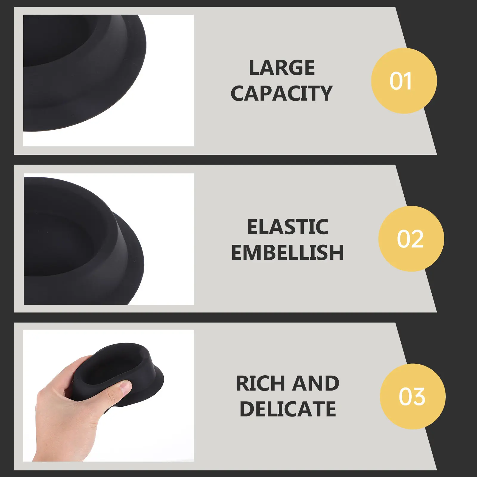 1Pcs Silicone Shaving Bowl Men Heavy Duty Thick Material Easy Storage Simple Design Large Capacity Shaving Cream Foaming Bowl view 2