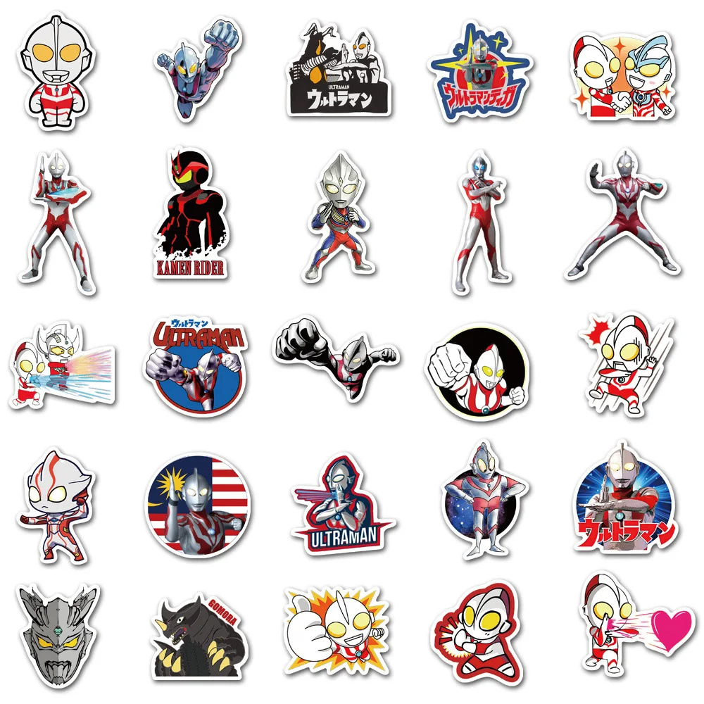 10/30/50 قطعة الكرتون الترامان كامين رايدر ملصقات أنيمي DIY بها بنفسك دفتر سكيت خوذة الدراجة البخارية مقاوم للماء كول طفل ملصق لعبة هدية #5
