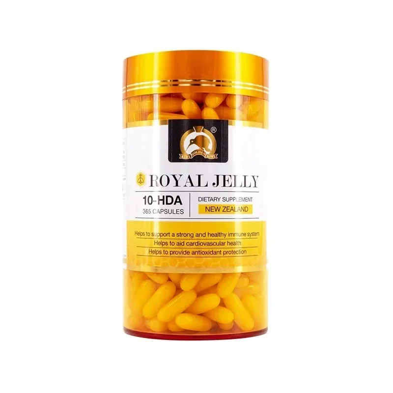 NewZealand GoldKiwi Royal Jelly 365 Capsules Honey Bee Health Supplement Wellness Products Proteins Hormones