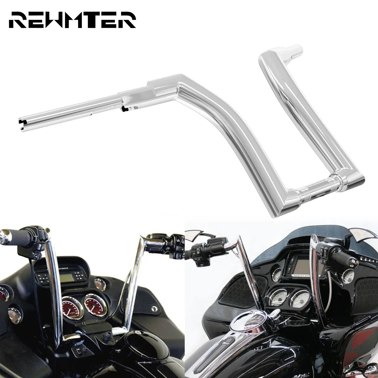 

Motorcycle Chrome 12" 14" 16" Bar Handlebars 2 Inches Rise Handle Bar For Harley Softail FL Slim Breakout Fat Boy FXSB 2015-2021