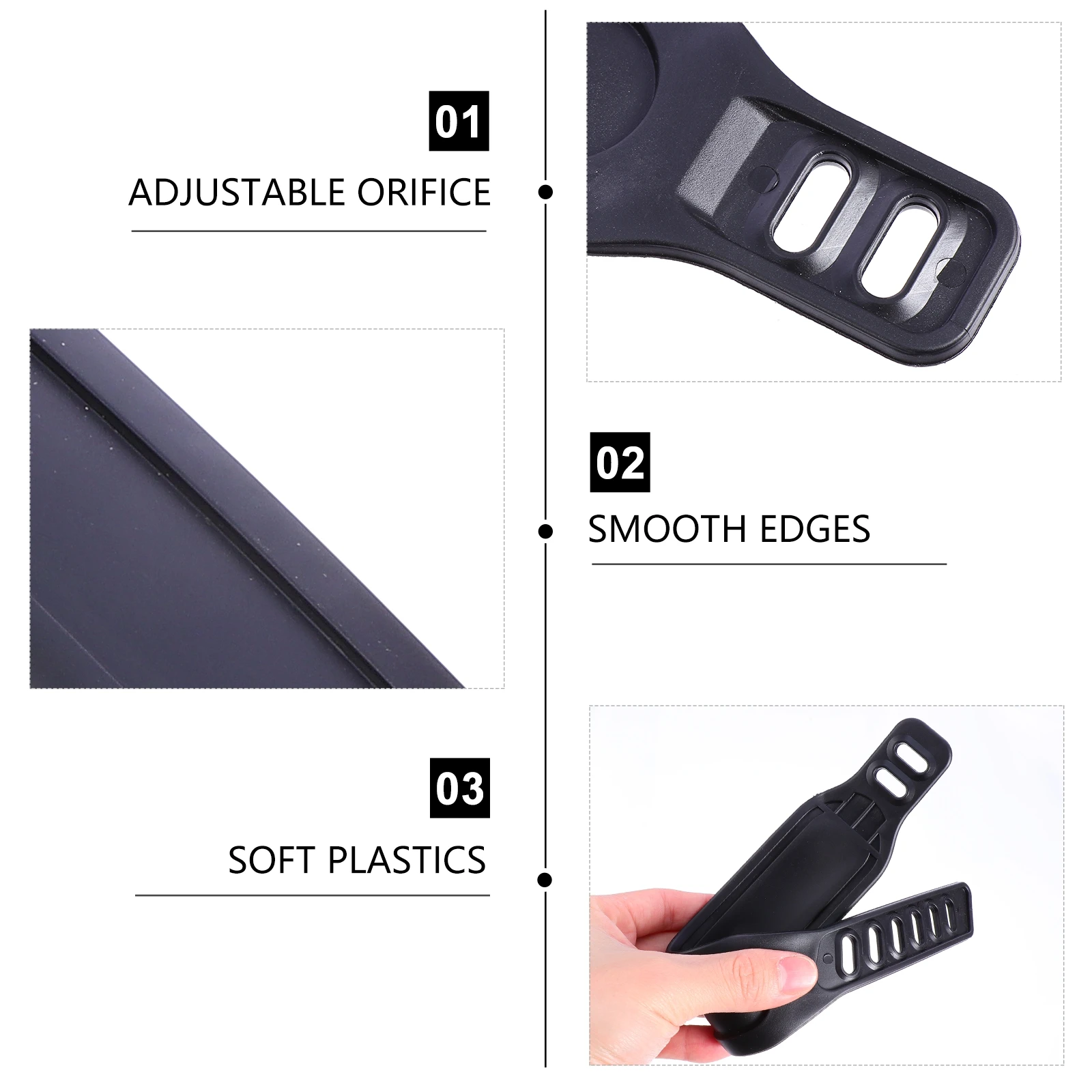 

2 pcs Bike Pedal Straps Foot Adjustable Hollow Holes Durable Material No Scratch Exercise Gym Accessories Small Size Replacement