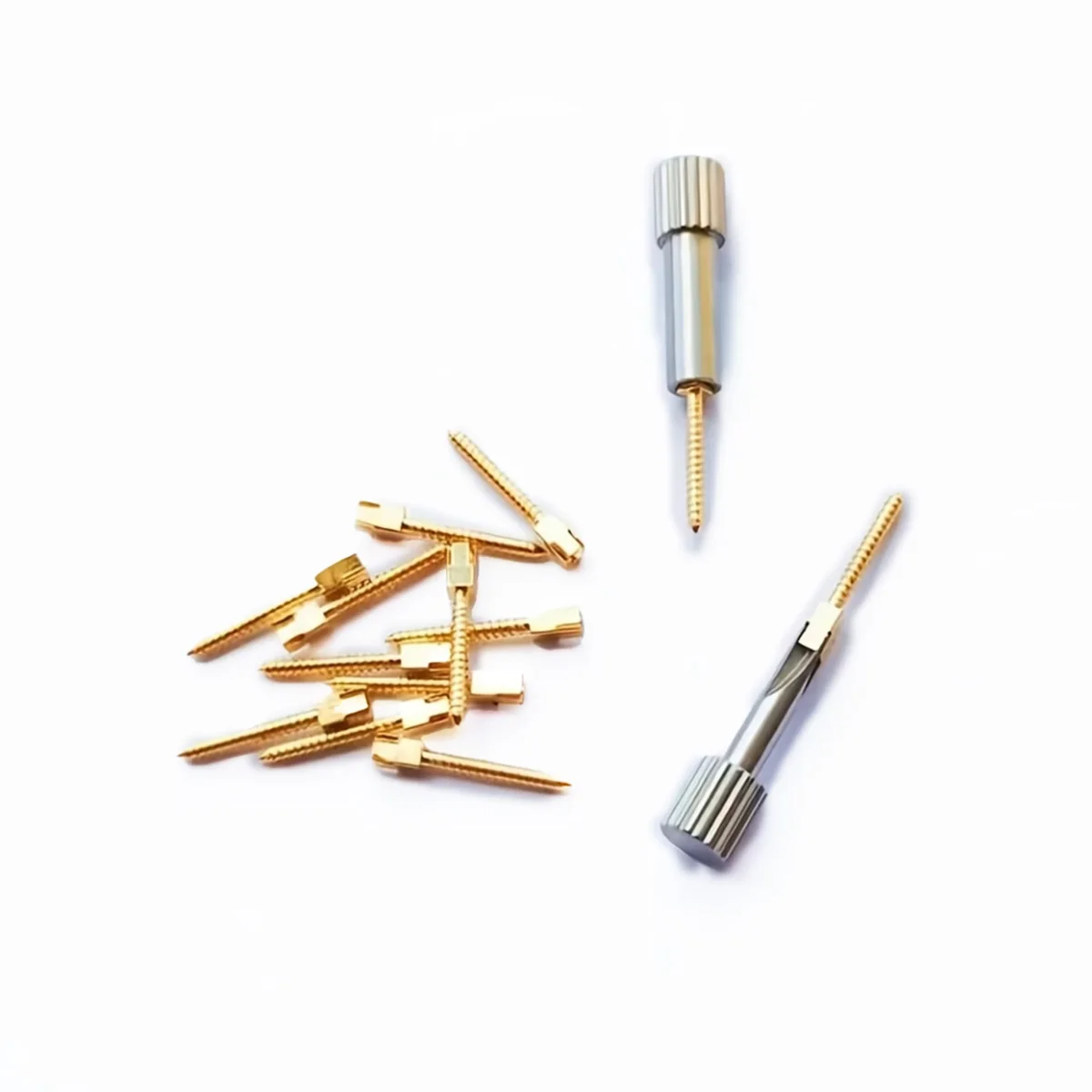 Endo Screw Post Gold/Titanium/Stainless Steel Root Canal Post Screws, Gold-Plated Root Canal Posts, Pure Titanium Screw Posts