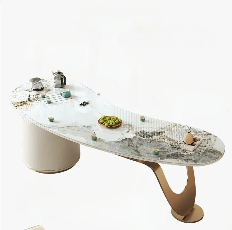 Stone Plate Tea Table Modern Minimalist Office Desk Kettle Integrated Tea Making Kung Fu Tea Table