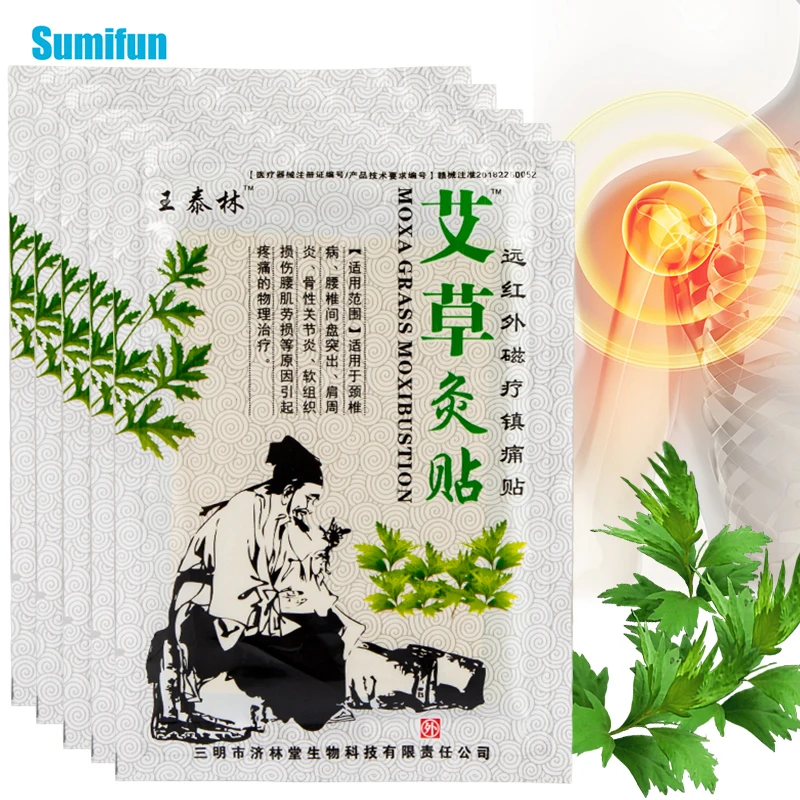 

40pcs Wormwood Knee Plaster Pain Relieving Patch Reduce Inflammation Self-Heating Sticker Cold Protection Wormwood Body Patches