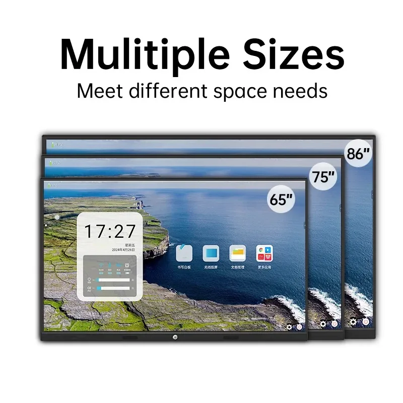 55 65 75 85 86 98 110 Inch Pen Finger Touch Interactive Flat Panel 4k Lcd Digital Interactive Smart Boards for Schools Teaching