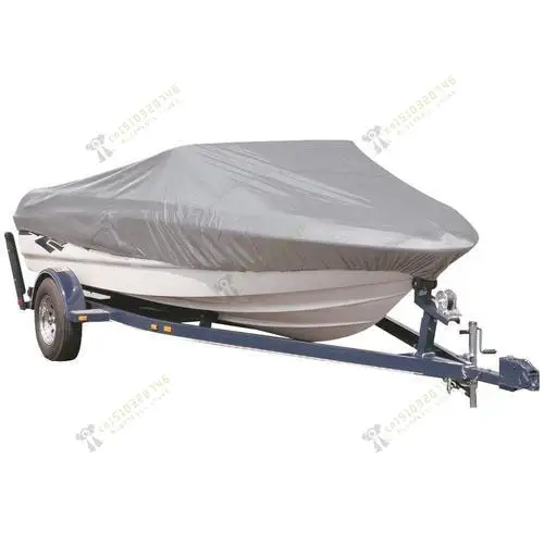 

23-24FT 600D V Hull Boats Covers with Storage Bag and 5Pcs Adjustable 7m Straps all Weather all Season Protection