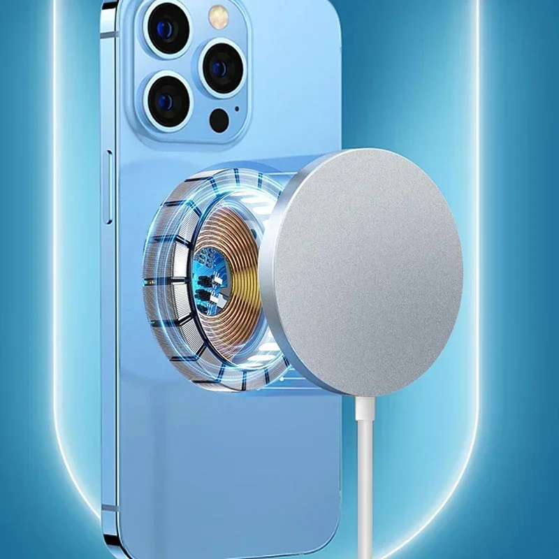 

Portable Magnetic Chargers Type C 15w Wireless Charger Pad Stand for Magsafe IPhone 16 15 14 13 12 Pro Max Phone Charging Dock