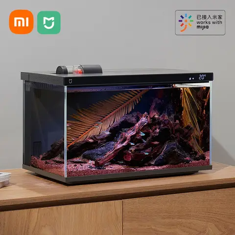 Xiaomi Mijia Smart Fish Tank MYG100 Work with Mijia APP Mobile Controlled Remote Feeding Smart Lighting System Light Aquarium