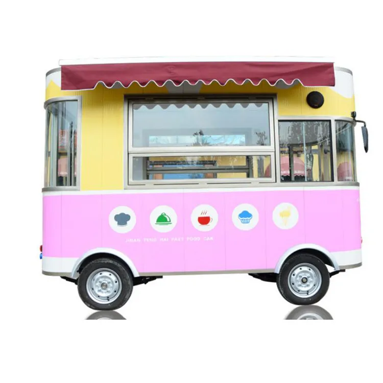 OEM 3.2m length mobile electric snack fast food cart/truck/trailer outdoor use