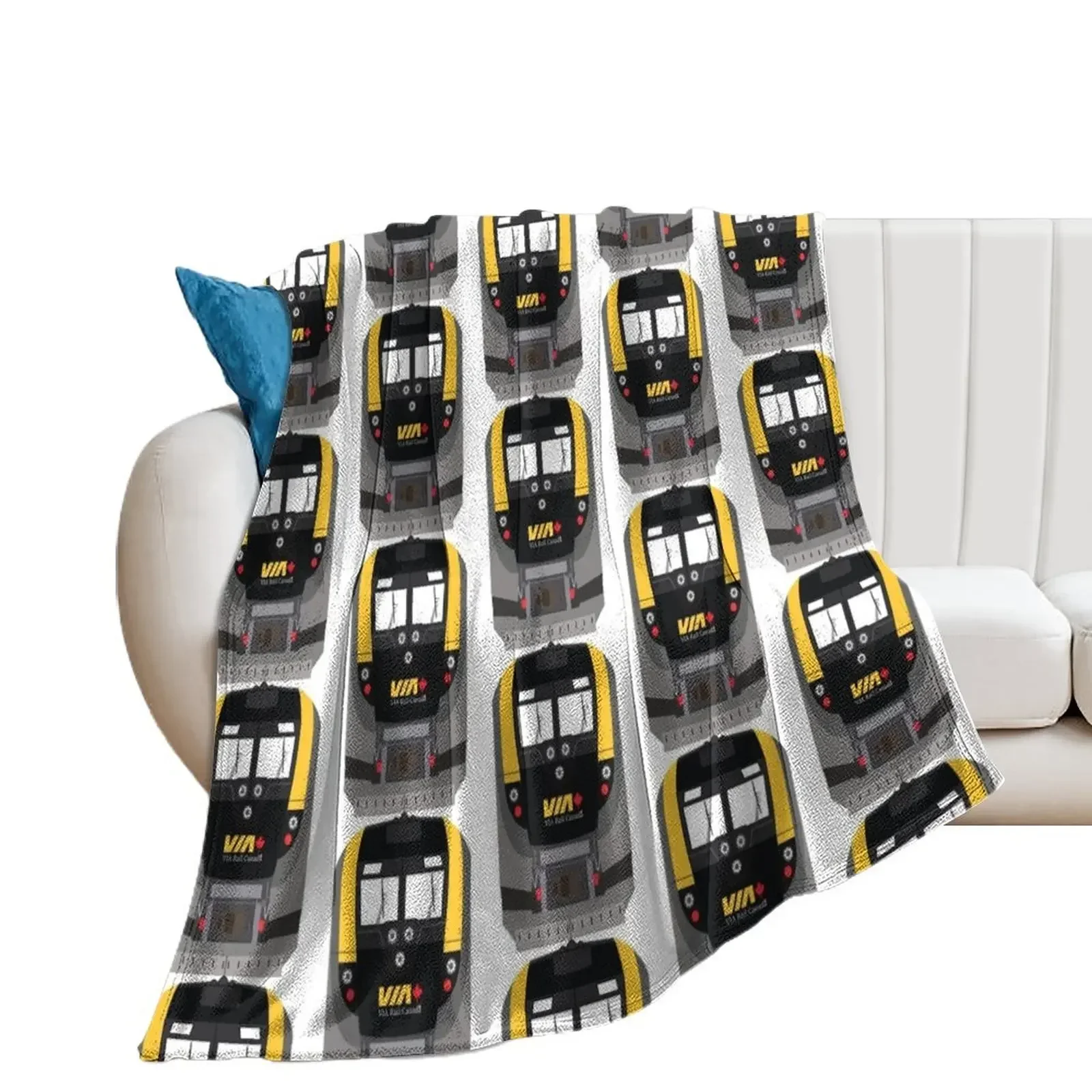 

VIA Rail Canada New Locomotive Throw Blanket Beach Thermals For Travel Blankets