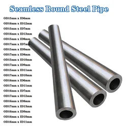 1Pc Length 495mm Iron Tube Precision Seamless Hollow Round Carbon Steel Pipe LM Shaft OD 15/16/17mm ID 6/7/8/9/10/11/12/13mm