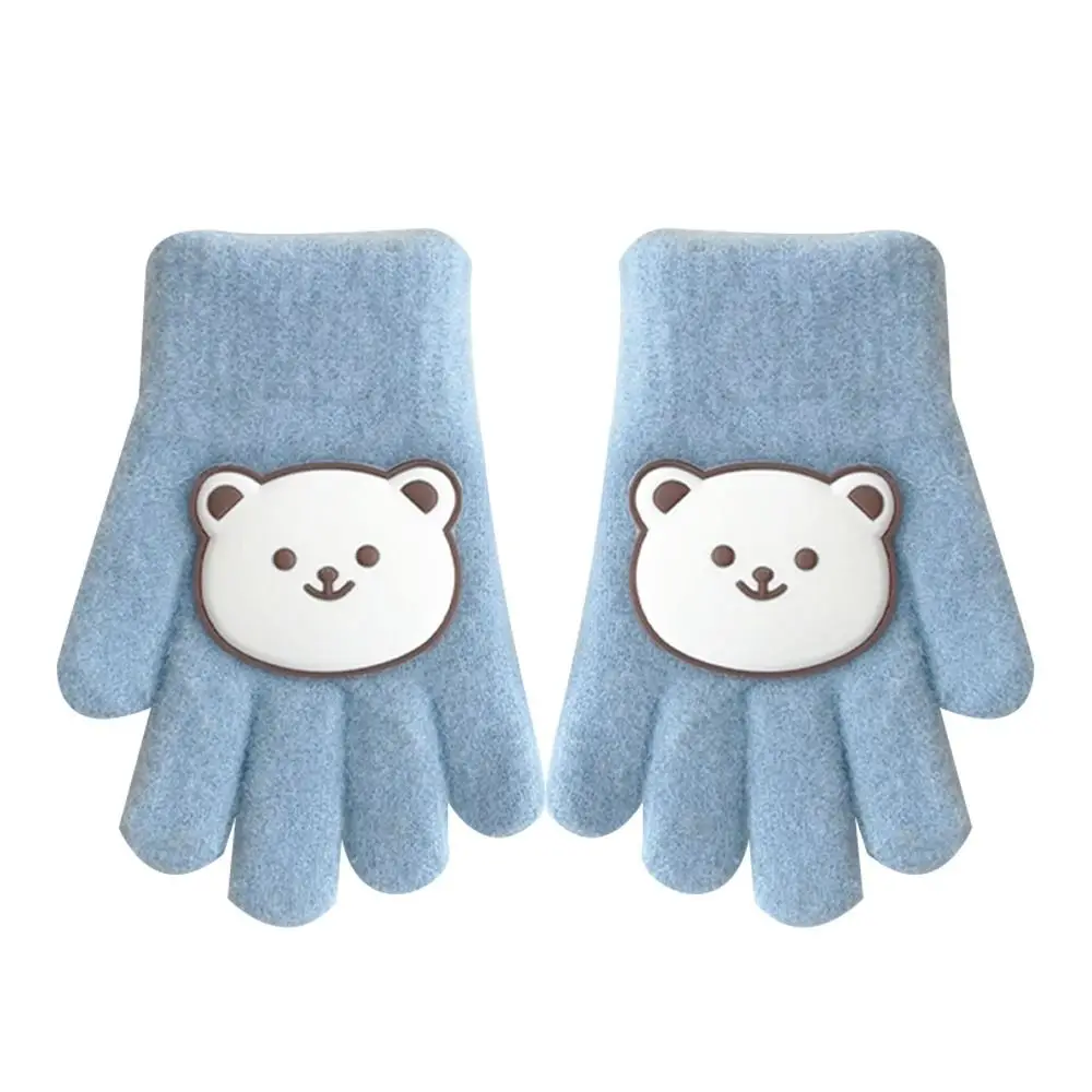 Gants en Velours Épais pour Enfant de 3 à 6 Ans, Mitaines artificiel astiques, Garde au Chaud, Mignonnes et Douces, Collection Hiver