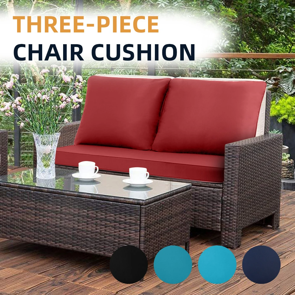 Double sofa cushion with seat cushion Sofa cushion Outdoor splash-proof cushion Patio cushion; multicolor