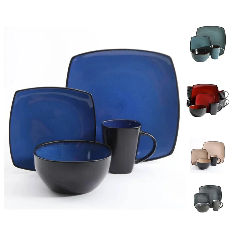 Gibson Soho 16PCS Lounge Square Dinnerware Set