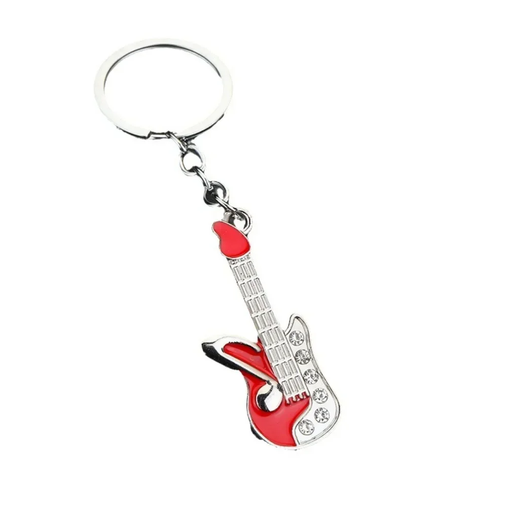 Mini llavero bonito de Metal con guitarra creativa, colgante para entusiastas de la música, accesorios, llavero personalizado para amantes, regalo pequeño
