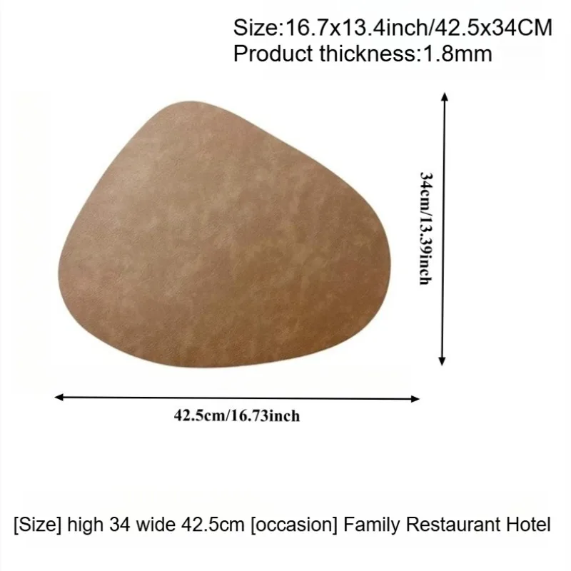 1/2/4 Pieces Placemat with Waterproof and Oil Resistant Double-sided Design Dining Table Mat with Insulation and Heat Resistance