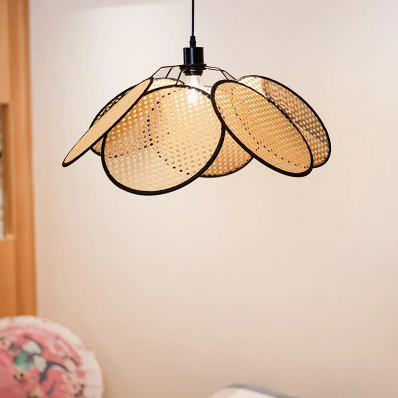 

Real Rattan Pendant Light Japan Wabi Sabi Ceiling Light Restaurant Shop Living Room Ceiling Light for Home and Decoration Lustre