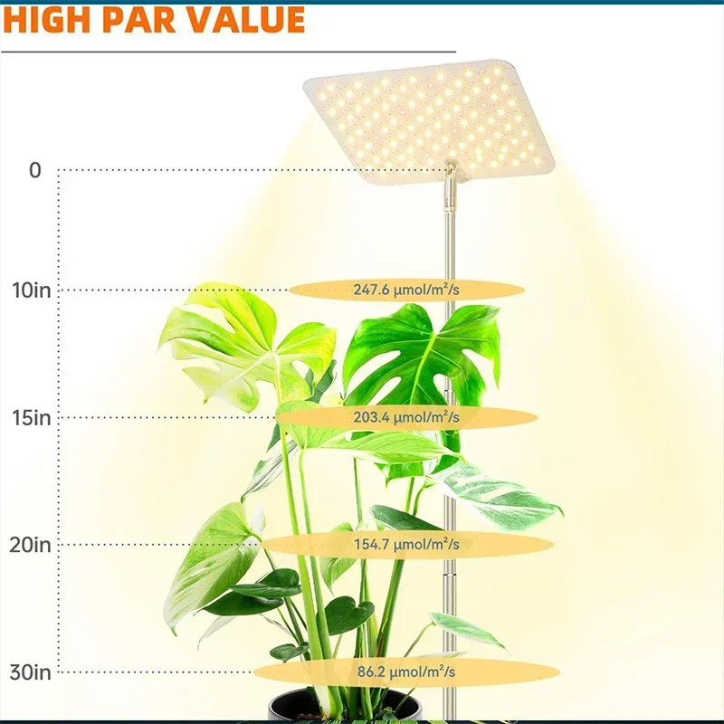 Imagem -04 - Full Spectrum Grow Light Stand para Plantas de Interior Iluminação Regulável Plant Bloom Lâmpadas Crescentes