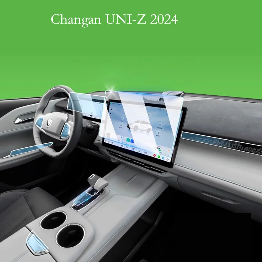 For Changan UNIZ UNI-Z 2024 Tpu Transparent Film Car Interior Sticker Center Control Navigator Door Car Accessories