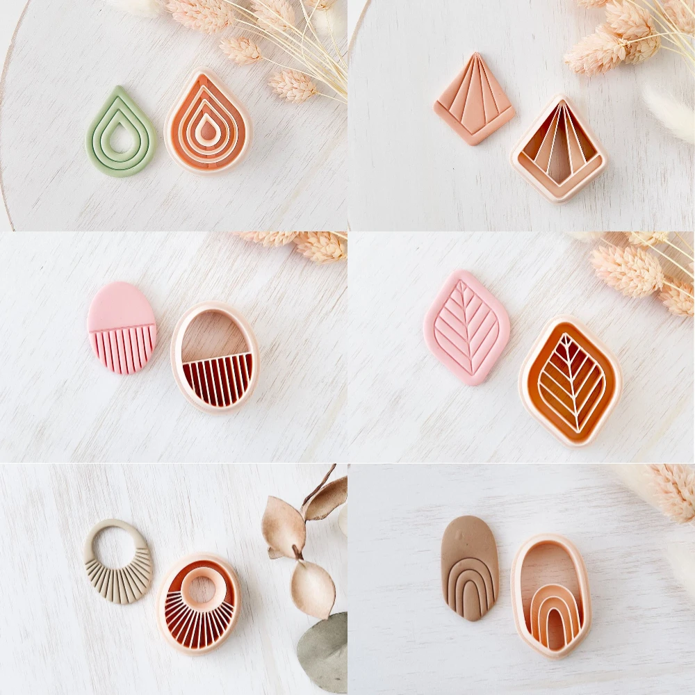 Basic Sense of design Polymer Clay Cutter Cute Cutting Mold Simple Cutter Detailed Clay Cutter Earring Making Tool Clay Supplies