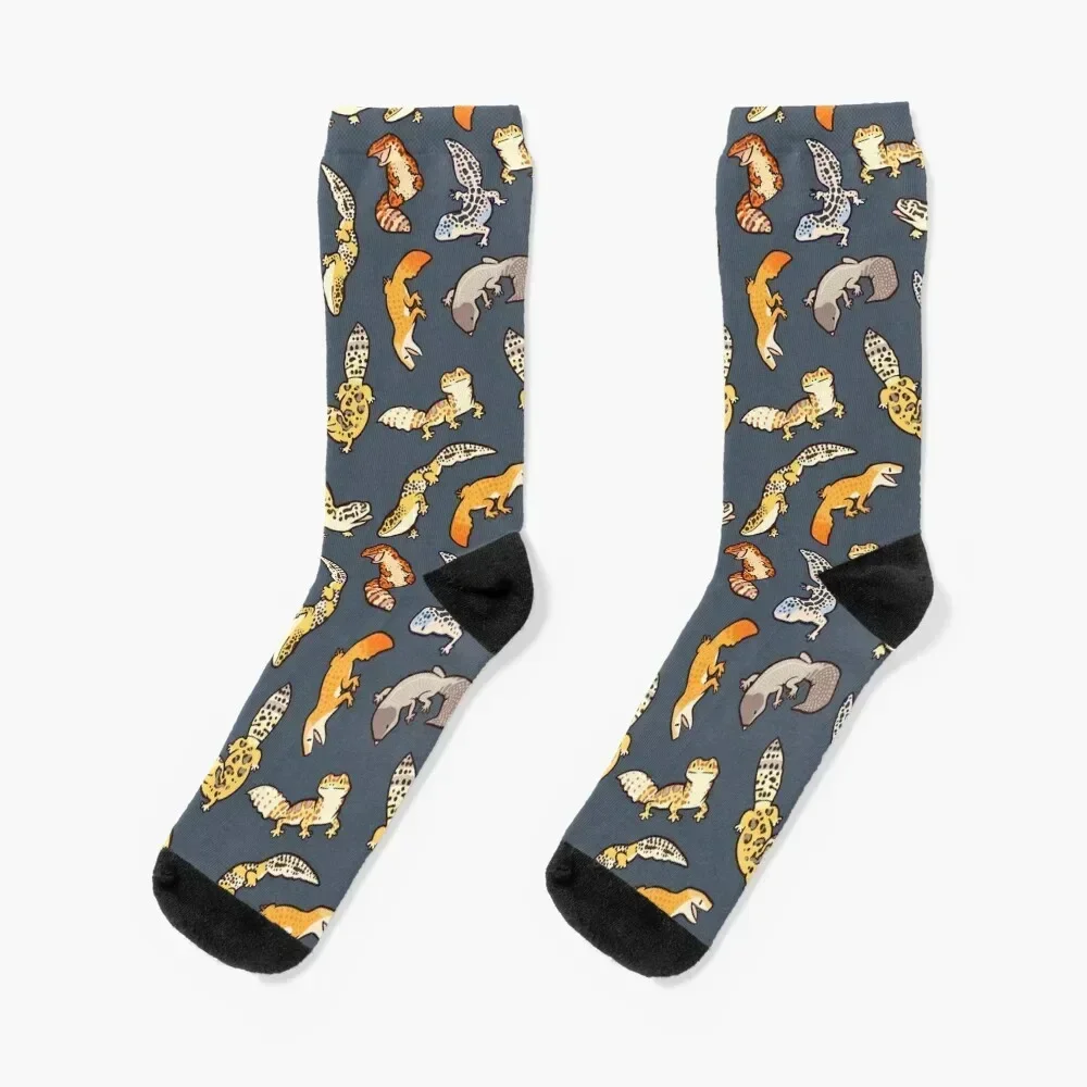 

chub geckos in dark grey Socks fashionable christmas stocking Male Socks Women's