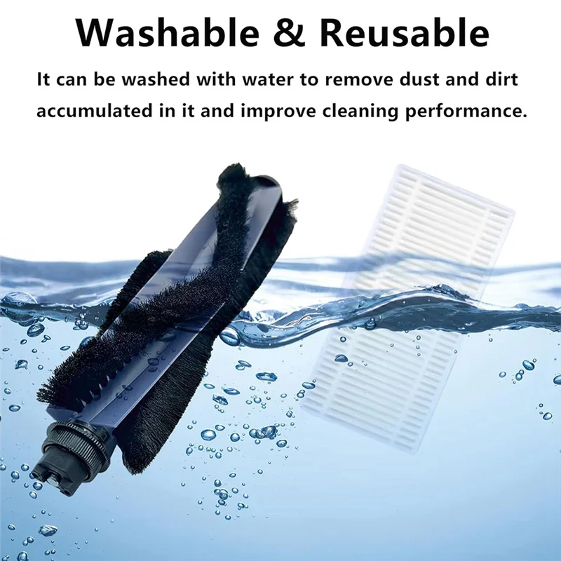 ABRW-Per Eufy Omni C20 Spazzare Robot Accessori Pulitore Parti di Ricambio Spazzola Laterale Principale Mop Filtro