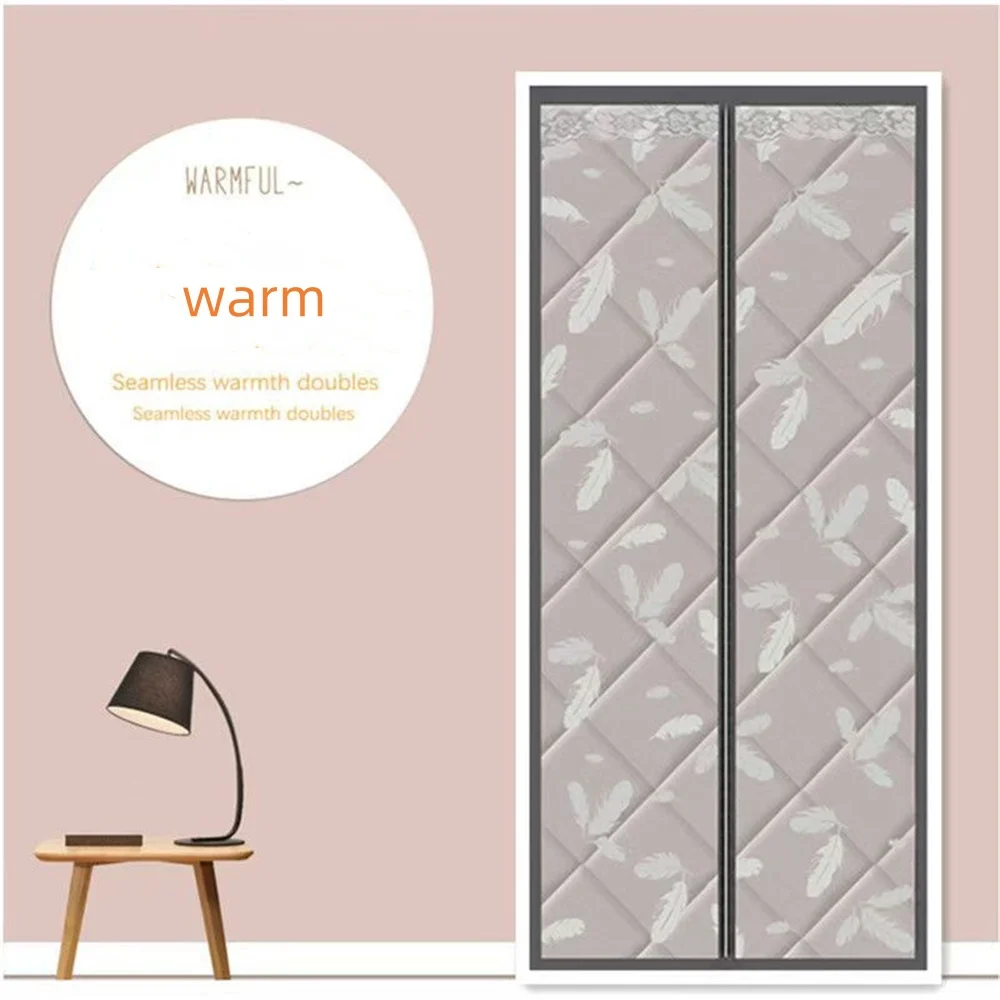 Winter Thick Door Curtain Automatic Magnetic Waterproof Oilproof Heat-insulating Coldproof Mosquito Proof Soundproof Curtains