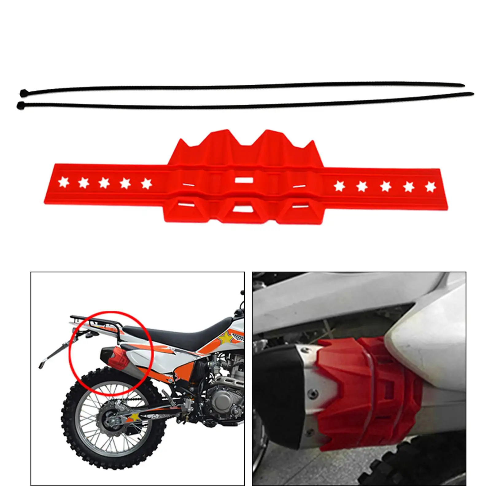 Universal Motorcycle Dirt Pit Bike Exhaust Muffler Protector Guard for 2 Stroke 4 Stroke Motocross Motorcycle