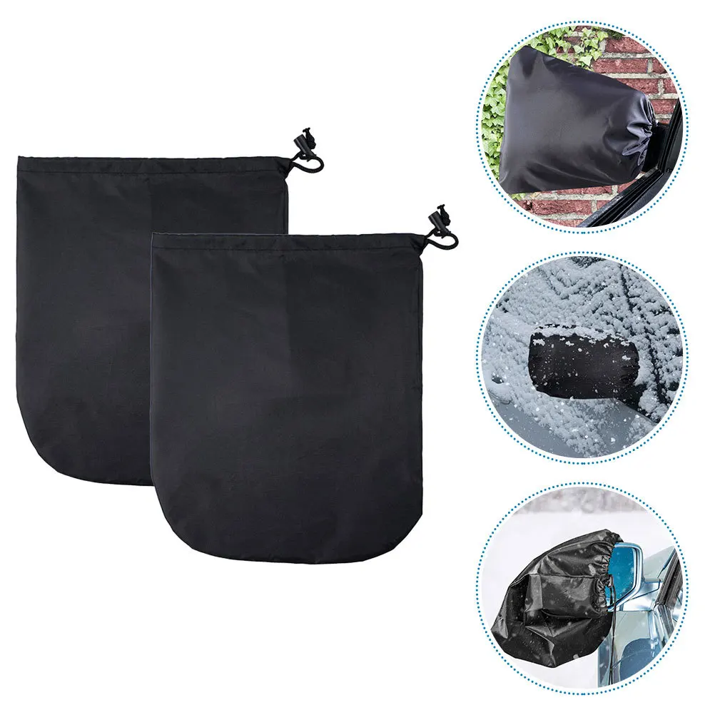 

2pcs Rearview Mirror Cover Oxford Cloth Waterproof Windproof Snowproof Protective Guard For Outdoor Use Practical Shield Durable