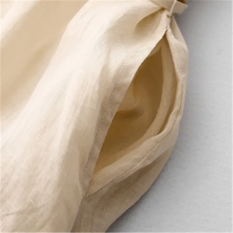 2025 nova primavera vestido de linho de dupla camada feminina moda coreana manga raglan vestidos sólidos elegantes rendas roupas femininas