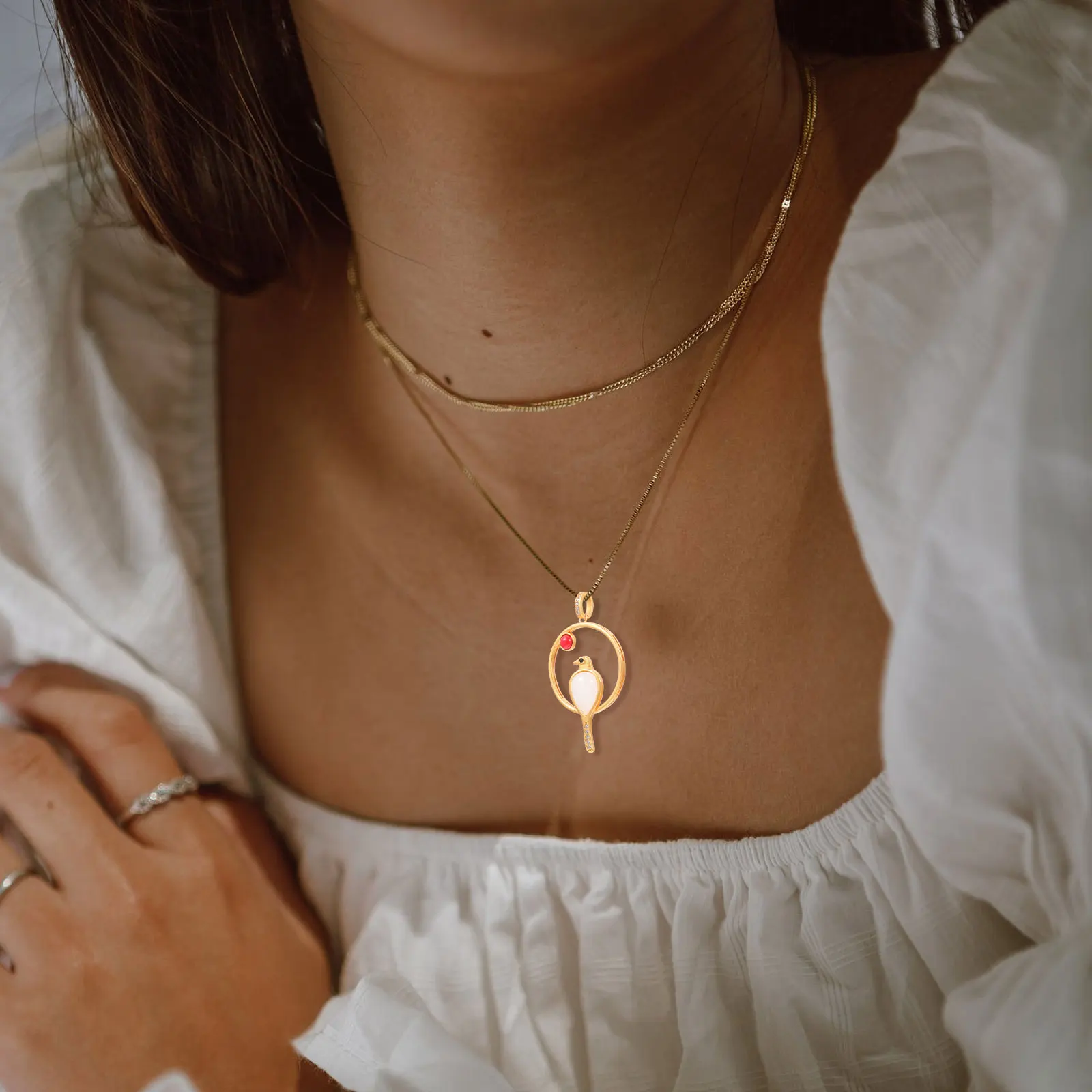 

1pc Gold-Plated Brass Diy Necklace Pendant Jewelry Charm Retro Lightweight Decorative Accessory For Necklace Sweater Chain