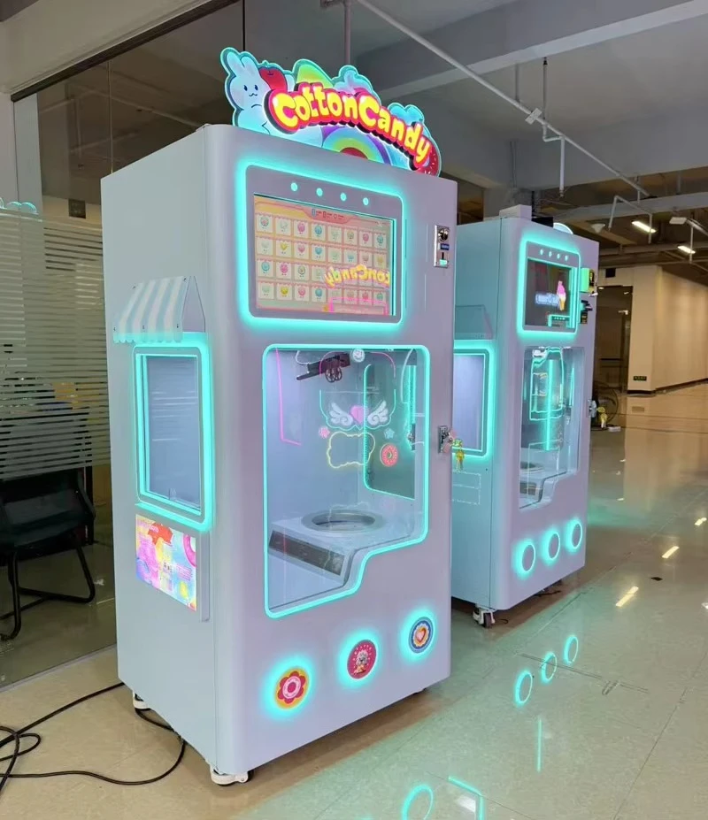 Shopping malls and scenic spots offer fully automated marshmallow vending machines in a variety of shapes and languages
