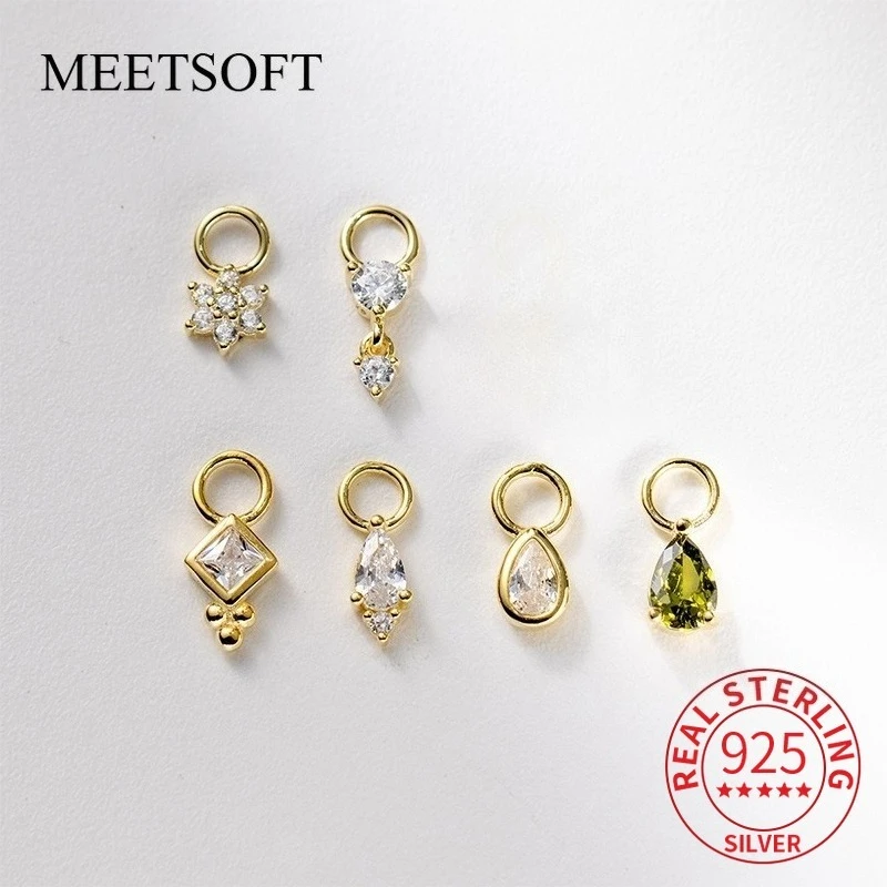 

Стерлингового Серебра 925 пробы, геометрия, 18 К, маленький цветок, звезда, капли, кулон, браслет «сделай сам», ожерелье, тканая веревка ручной работы, материал, аксессуар