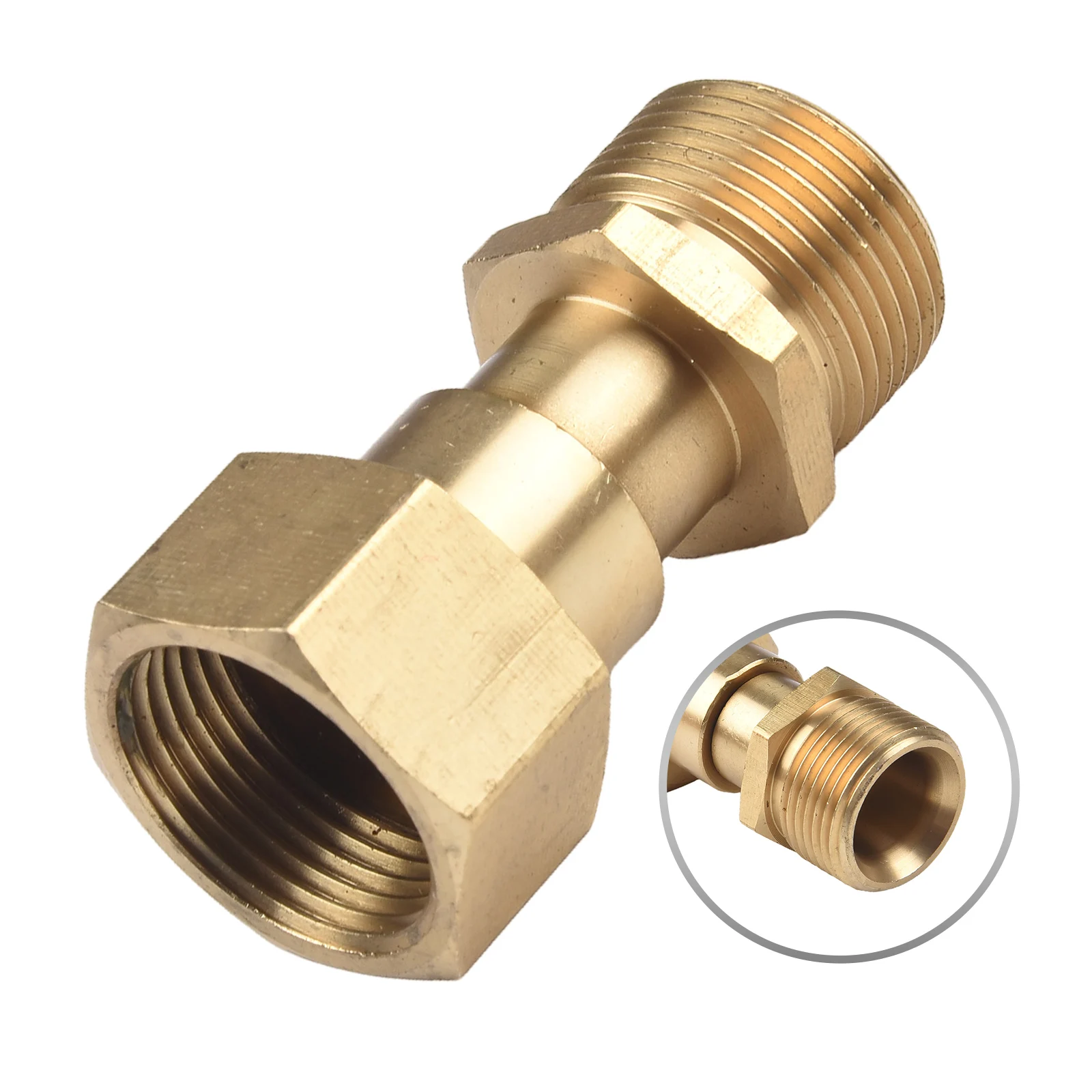 Brass for m22 14mm Pressure Washer Swivel Connector with Precision Threading for Secure Fit and Reliable Performance